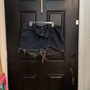 Old Navy Frayed Hem Jean Shorts - Dark Wash